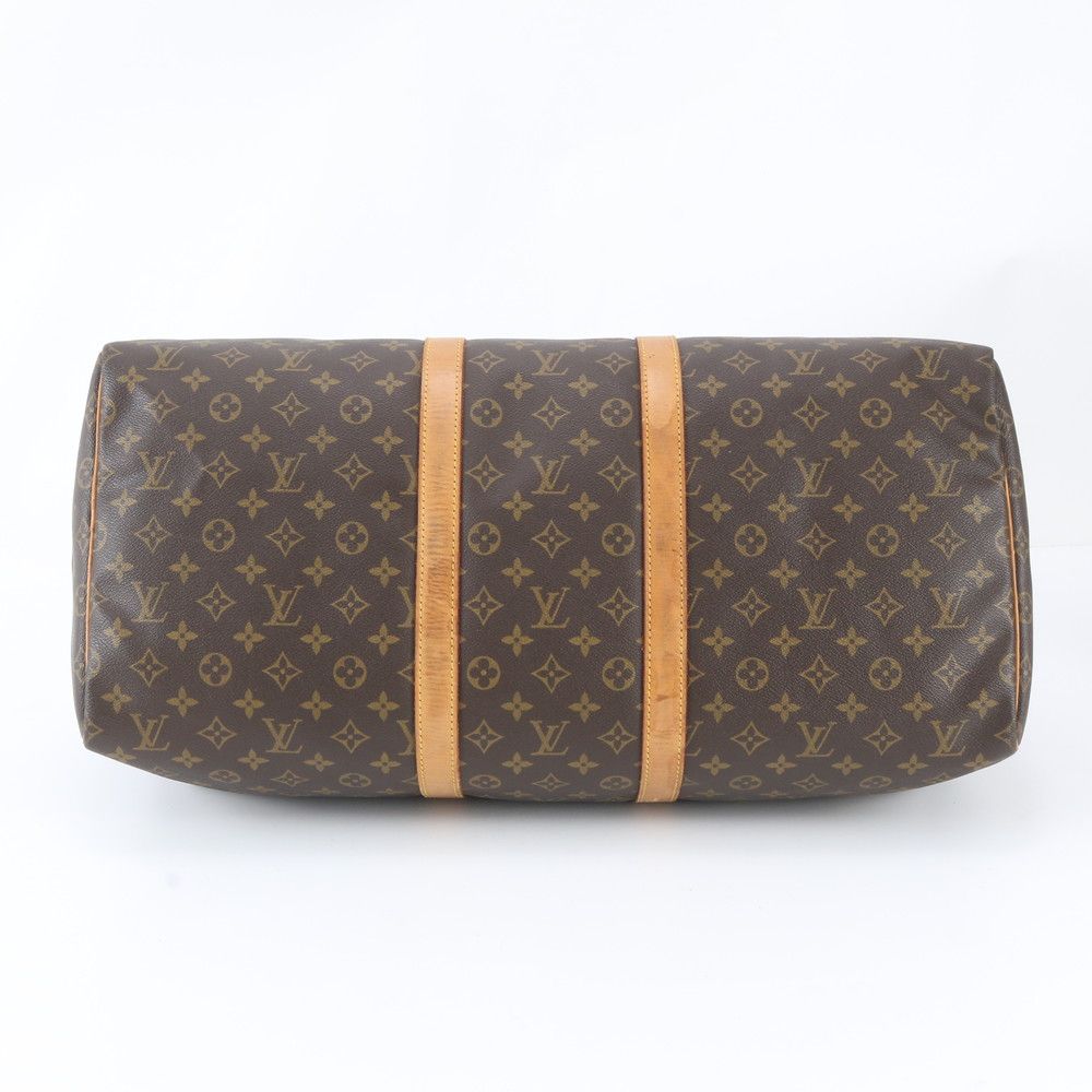 Louis Vuitton Monogram Keepall 55 Leather Boston Bag Tote Carry — view 6