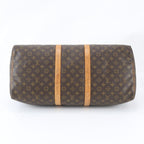 Louis Vuitton Monogram Keepall 55 Leather Boston Bag Tote Carry — view 6