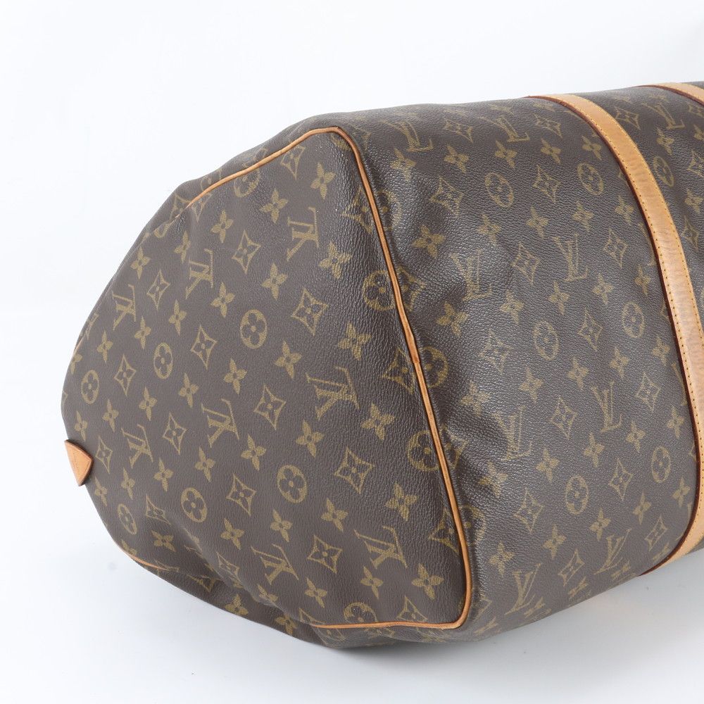 Louis Vuitton Monogram Keepall 55 Leather Boston Bag Tote Carry — view 5