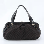 Gucci Diamante Satchel Leather Canvas Tote Shoulder — view 3