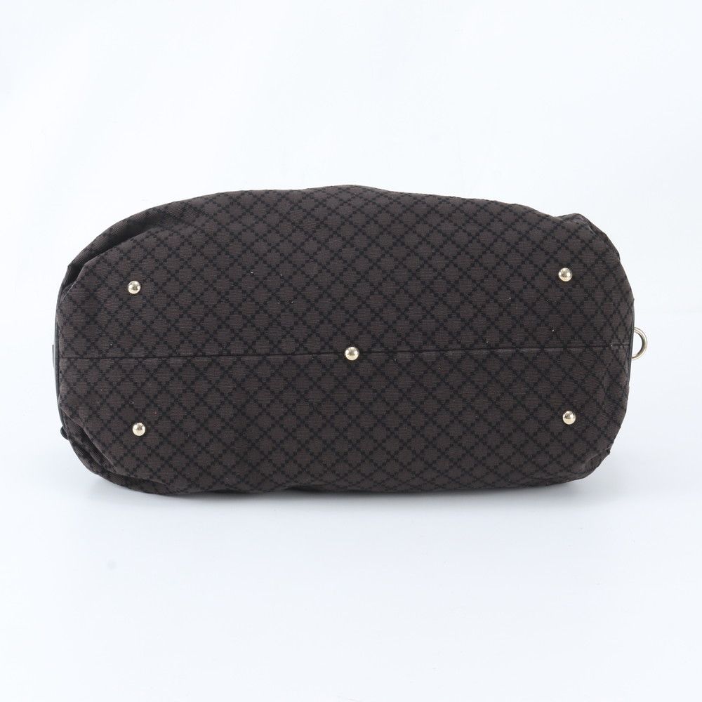 Gucci Diamante Satchel Leather Canvas Tote Shoulder — view 6