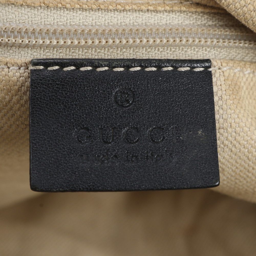 Gucci Diamante Satchel Leather Canvas Tote Shoulder — view 9