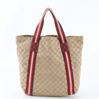 Gucci GG Canvas Leather Tote Shoulder Business Document — view 3