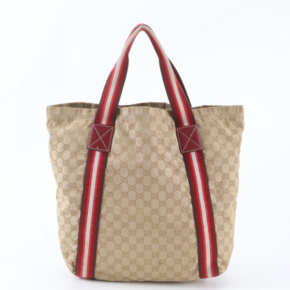 Gucci GG Canvas Leather Tote Shoulder Business Document — view 3