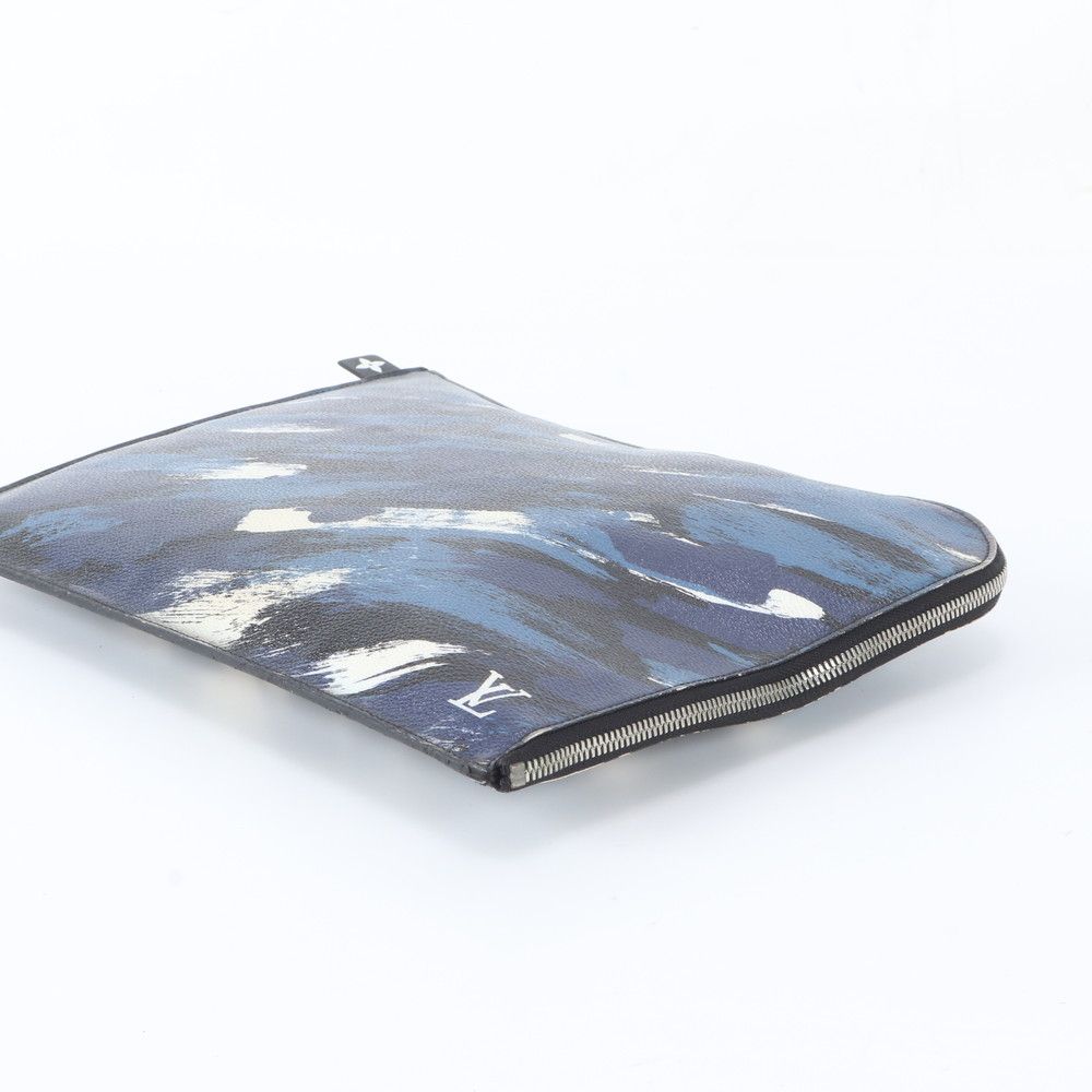 Louis Vuitton Pochette Jour GM Camouflage Leather Clutch — view 3