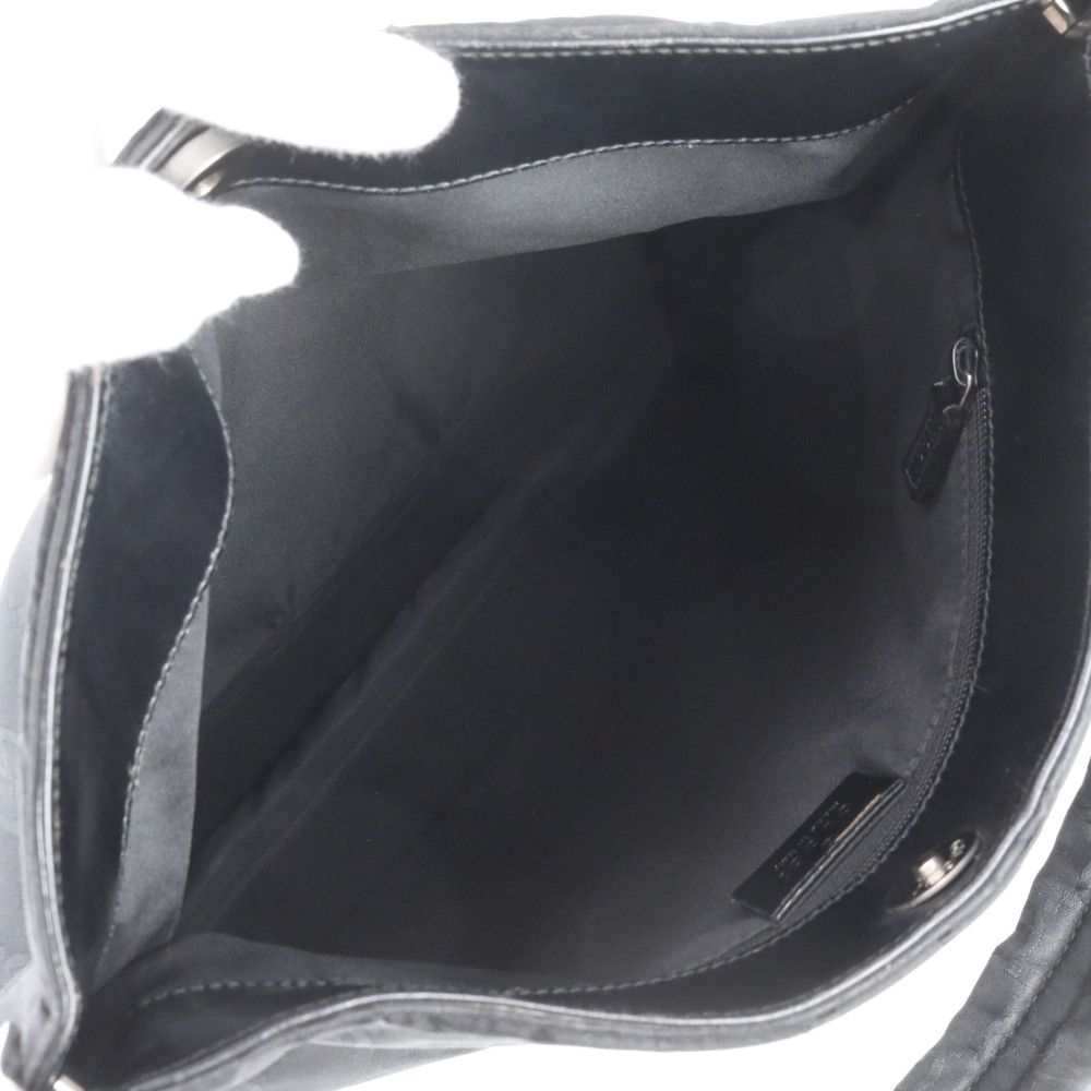 Gucci GG Nylon Leather Shoulder Bag Hand Black — view 7