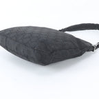 Gucci GG Nylon Leather Shoulder Bag Hand Black — view 4