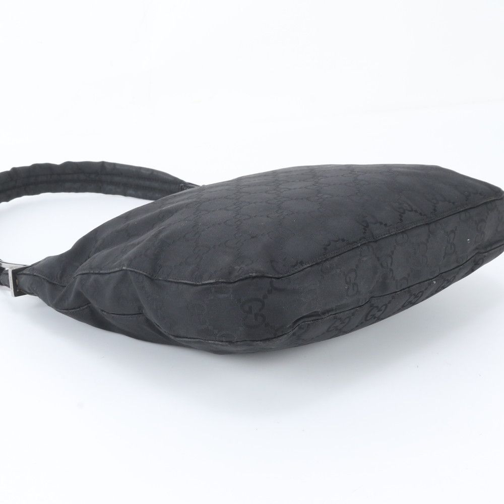 Gucci GG Nylon Leather Shoulder Bag Hand Black — view 5
