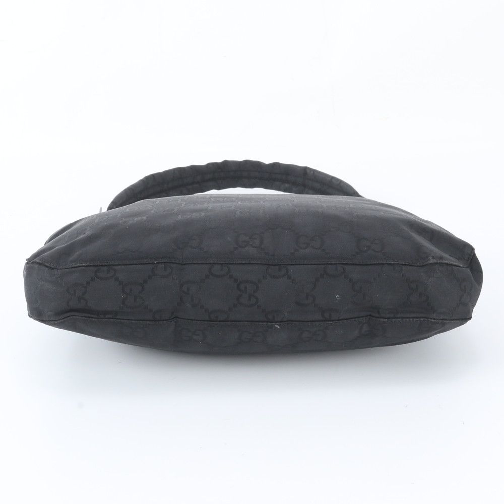 Gucci GG Nylon Leather Shoulder Bag Hand Black — view 6