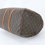 Louis Vuitton Monogram Keepall 50 Leather Boston Bag Tote Carry — view 4
