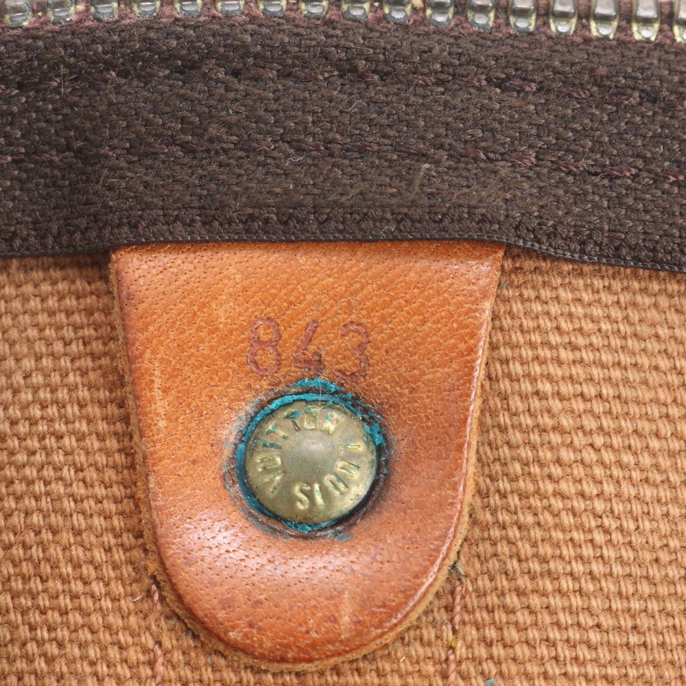 Louis Vuitton Monogram Keepall 50 Leather Boston Bag Tote Carry — view 8