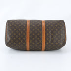 Louis Vuitton Monogram Keepall 50 Leather Boston Bag Tote Carry — view 6