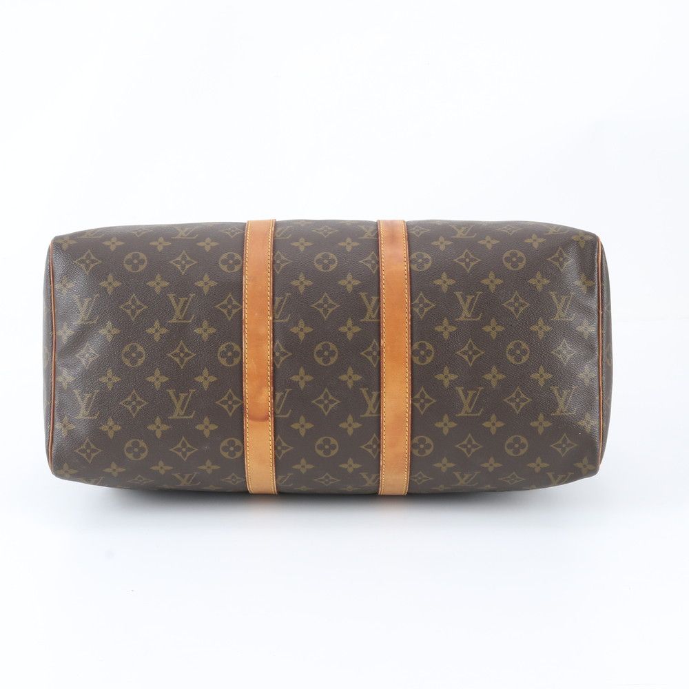 Louis Vuitton Monogram Keepall 45 Leather Boston Bag Tote Carry — view 6