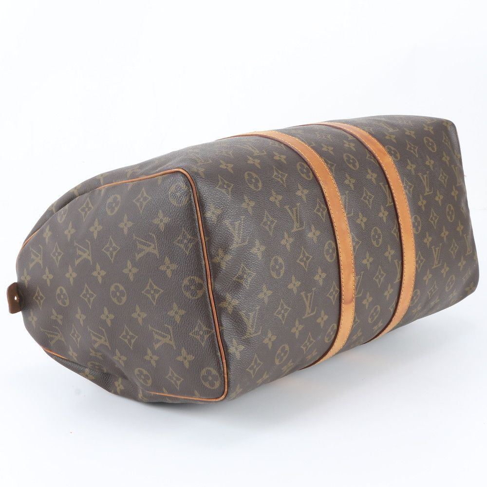 Louis Vuitton Monogram Keepall 45 Leather Boston Bag Tote Carry — view 5