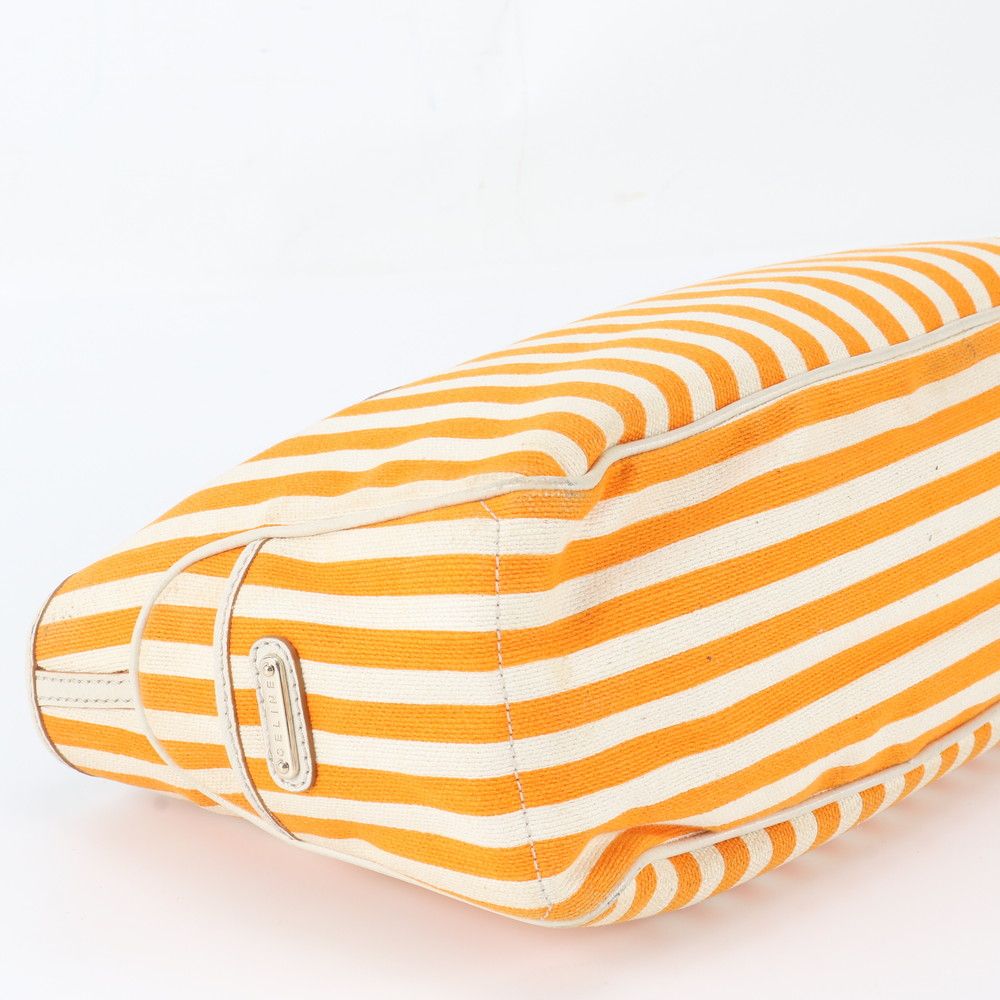 Celine Kobe Daimaru Striped Boogie Leather Tote Hand — view 5