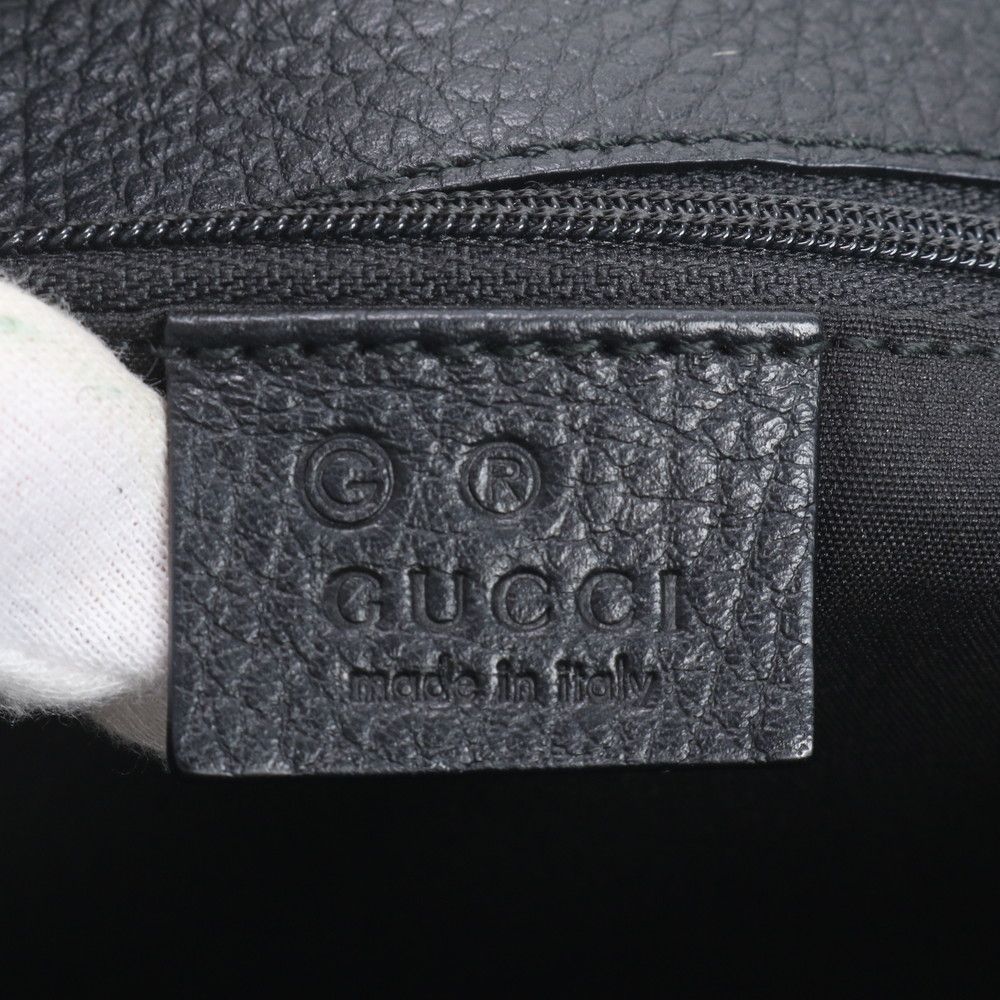 Gucci Leather Tote Shoulder Hand Black Charm — view 8