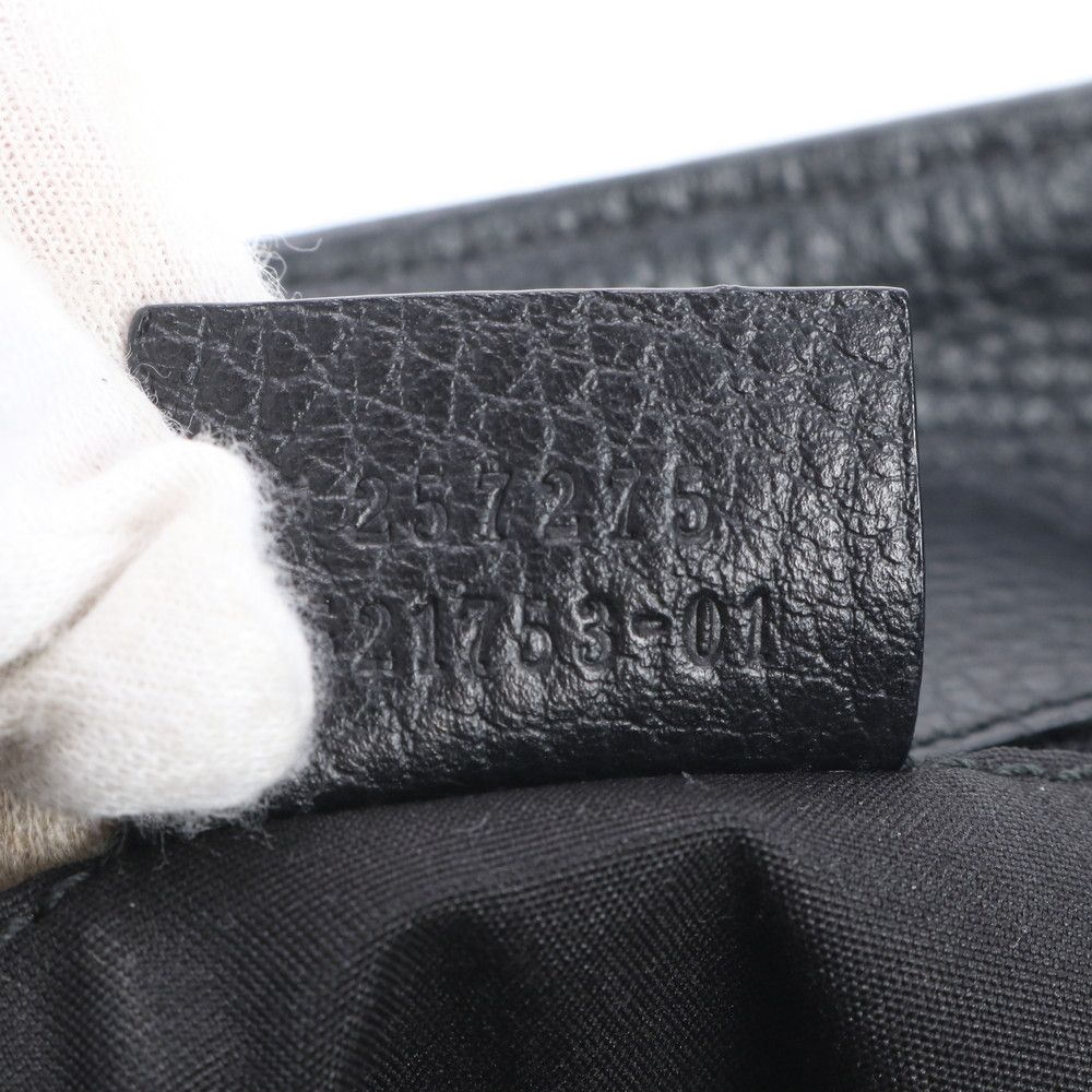 Gucci Leather Tote Shoulder Hand Black Charm — view 9