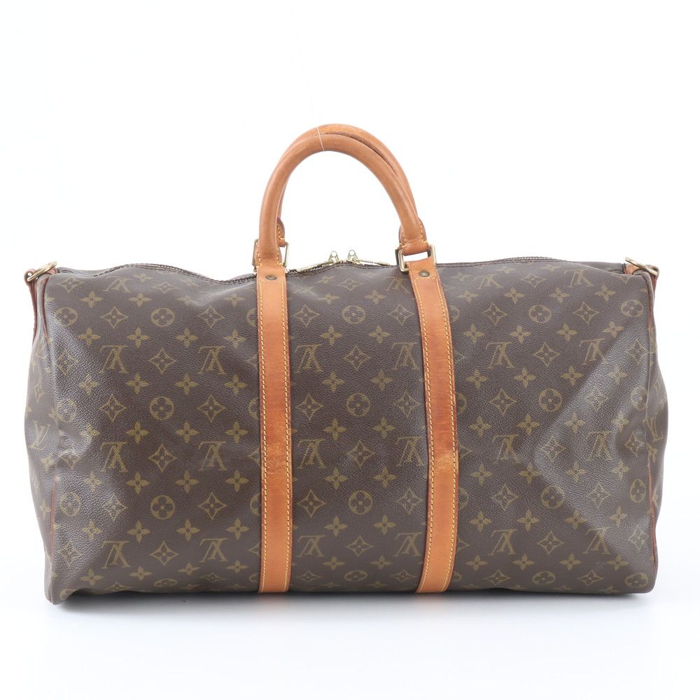 Louis Vuitton Monogram Keepall Bandouliere 50 Leather Boston Bag Tote — view 3