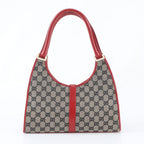 Gucci GG Canvas Jackie 002 Leather Shoulder Bag Tote Hand — view 3