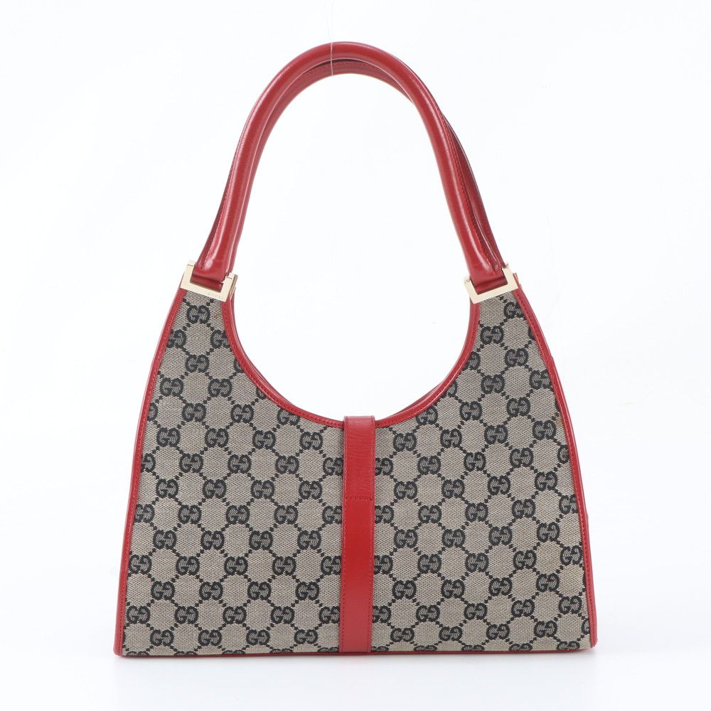 Gucci GG Canvas Jackie 002 Leather Shoulder Bag Tote Hand — view 3