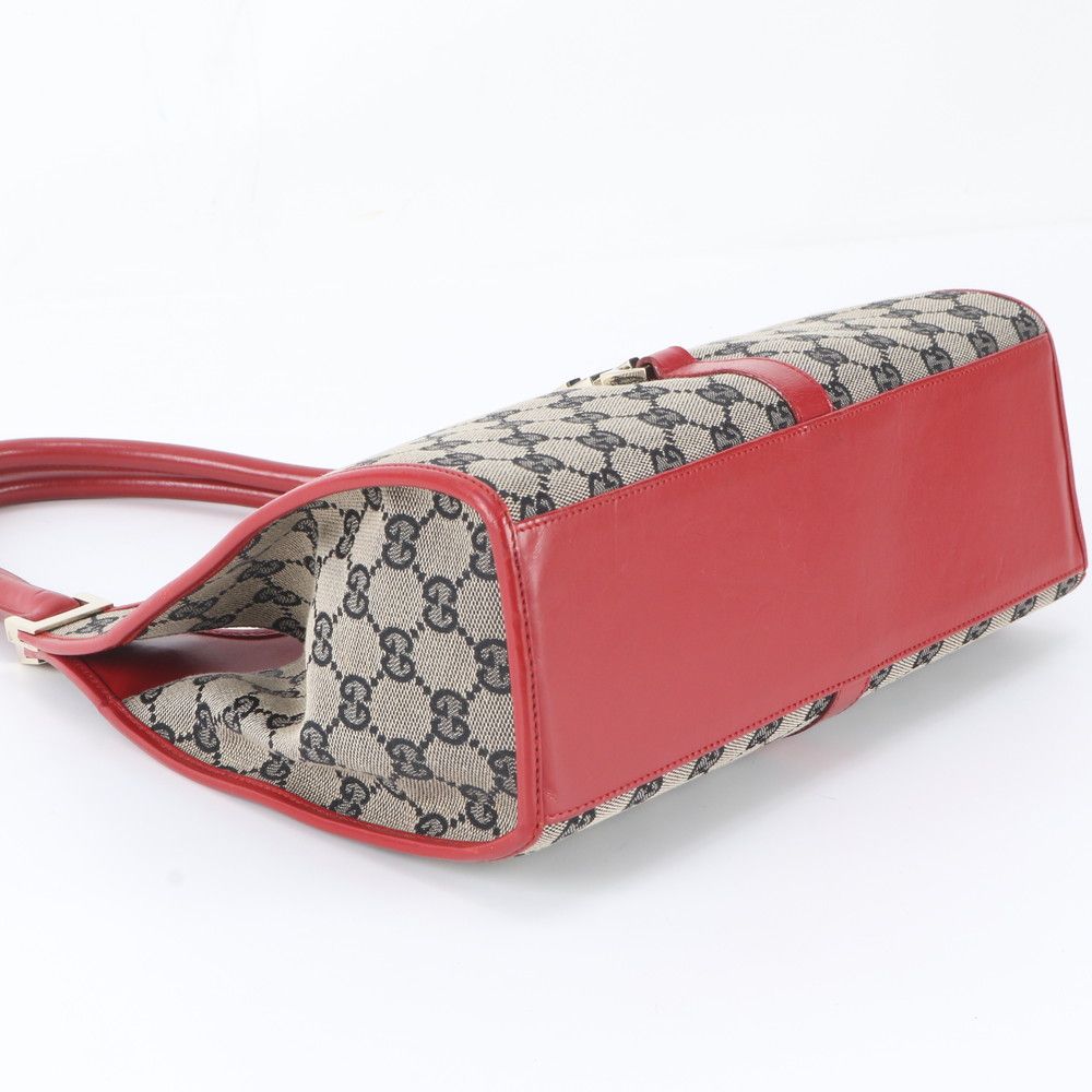 Gucci GG Canvas Jackie 002 Leather Shoulder Bag Tote Hand — view 5