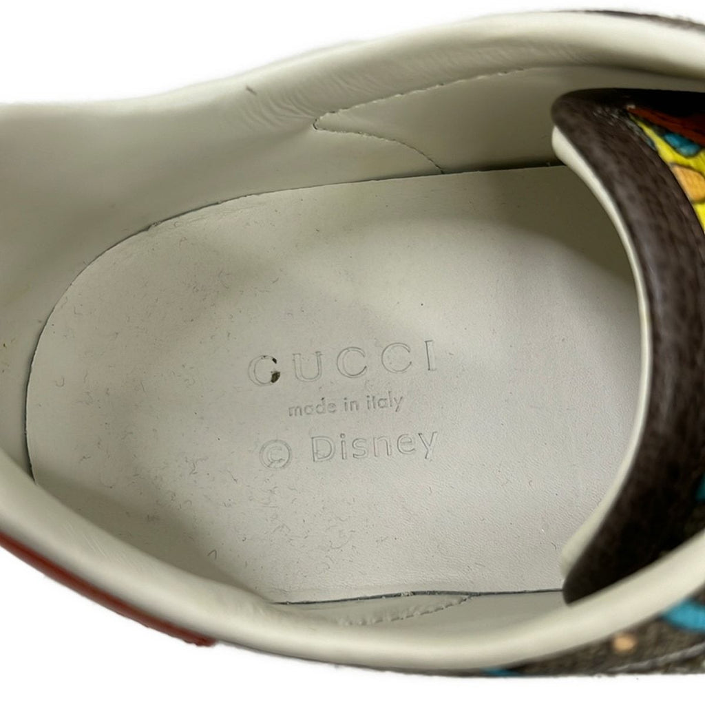 Gucci Sneakers Ace Brown Orange Multi Disney Donald Duck Leather — view 5