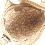 Gucci GG Canvas Leather Shoulder Bag Crossbody Hand Tote Gold — view 8