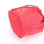Prada Tessuto Nylon Triangle Logo Leather Pouch Hand — view 5