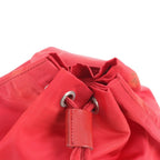 Prada Tessuto Nylon Triangle Logo Leather Pouch Hand — view 6