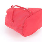 Prada Tessuto Nylon Triangle Logo Leather Pouch Hand — view 3