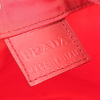 Prada Tessuto Nylon Triangle Logo Leather Pouch Hand — view 8