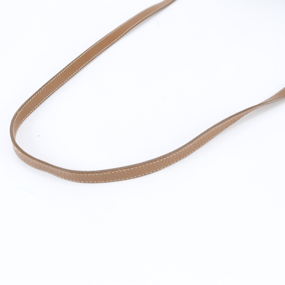 Prada Tessuto Nylon Triangle Logo Leather Shoulder Bag Crossbody Beige — view 3