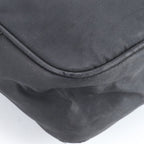 Prada Tessuto Nylon Triangle Logo Leather Shoulder Bag Crossbody Messenger — view 8