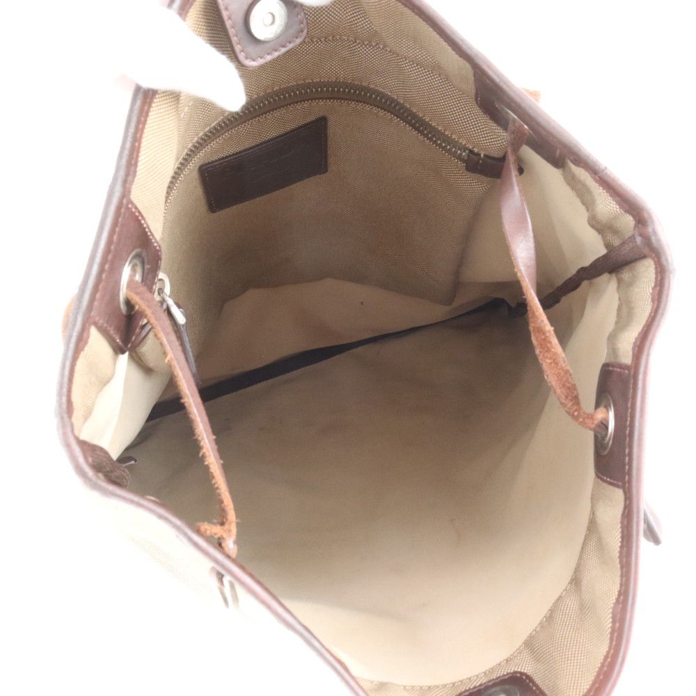 Prada Logo Jacquard Leather Shoulder Bag Crossbody Brown — view 7