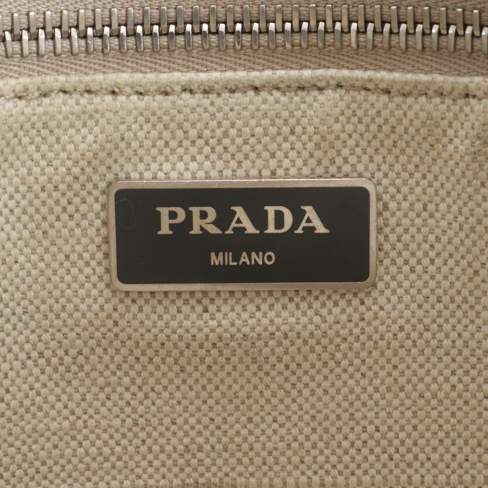 Prada Saffiano Leather Triangle Logo Tote Shoulder — view 8