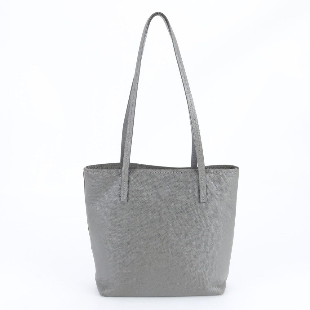 Prada Saffiano Leather Triangle Logo Tote Shoulder — view 3