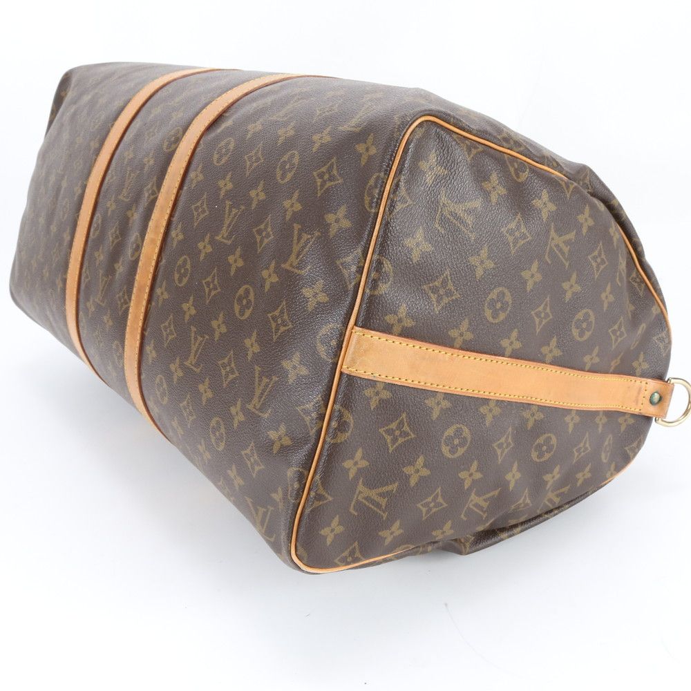 Louis Vuitton Monogram Keepall 55 Leather Boston Bag Tote Travel — view 5