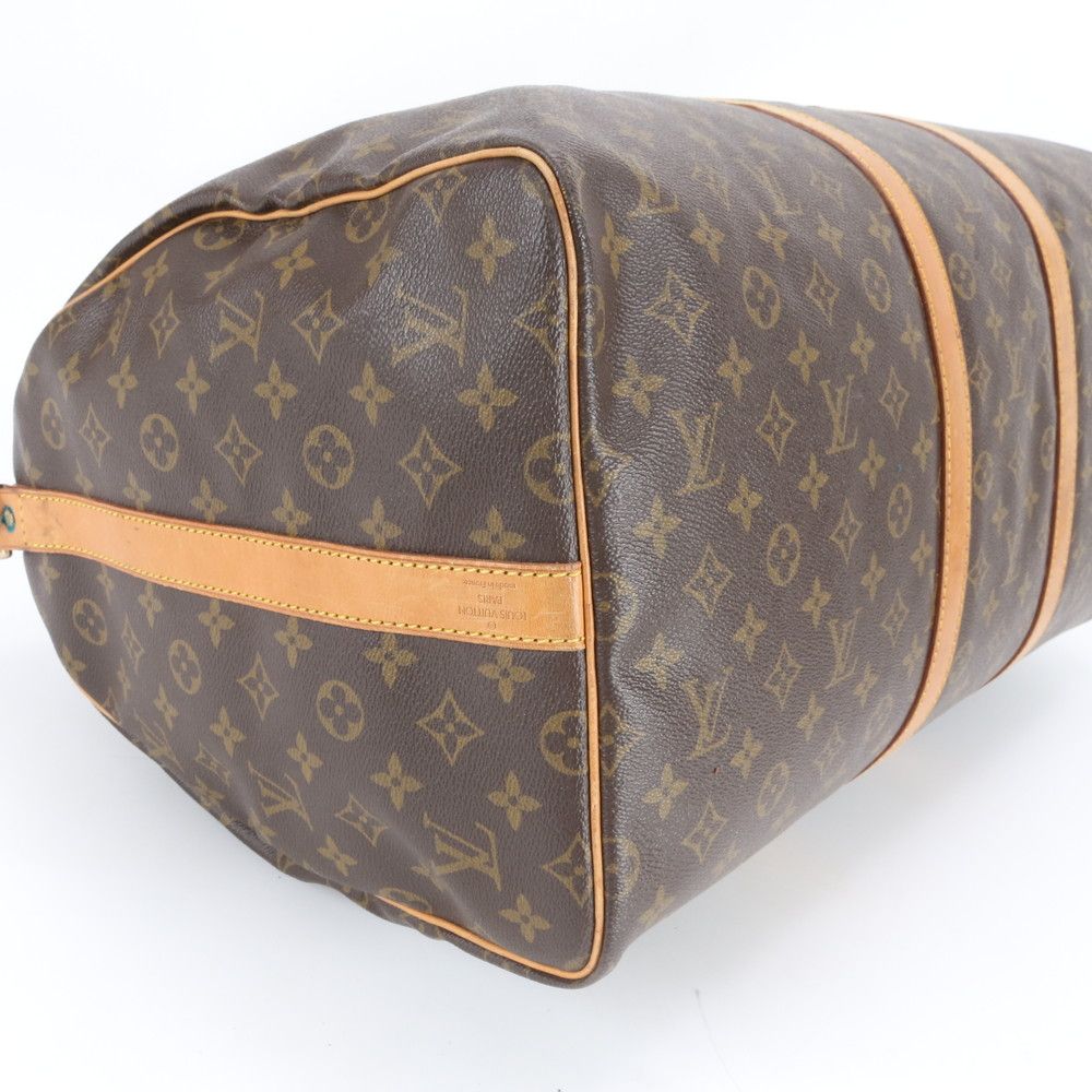 Louis Vuitton Monogram Keepall 55 Leather Boston Bag Tote Travel — view 4