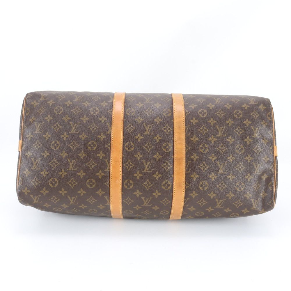 Louis Vuitton Monogram Keepall 55 Leather Boston Bag Tote Travel — view 6