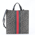 Gucci GG Carre Ido Sherry Line Leather 2-Way Tote Crossbody Shoulder — view 3