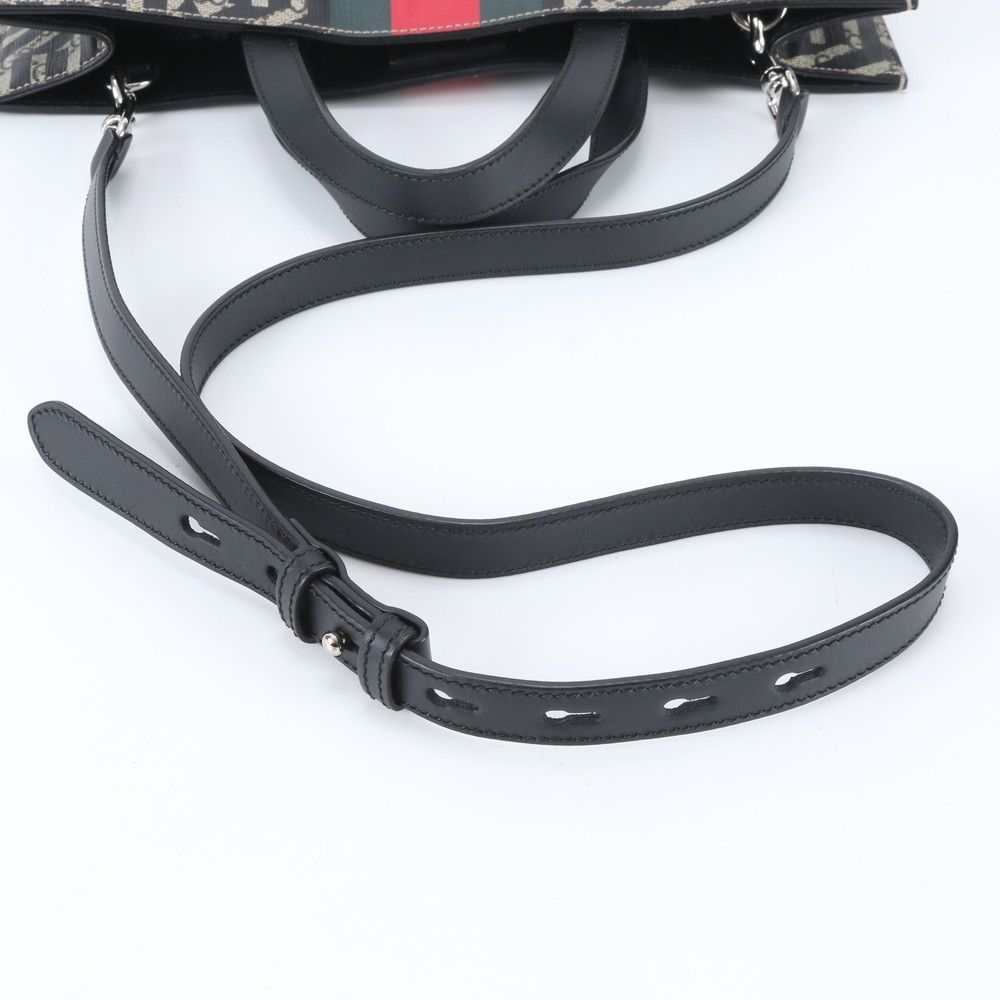Gucci GG Carre Ido Sherry Line Leather 2-Way Tote Crossbody Shoulder — view 4