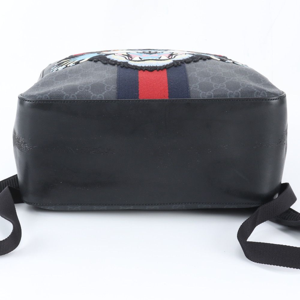 Gucci GG Supreme Angry Cat Leather Backpack — view 6