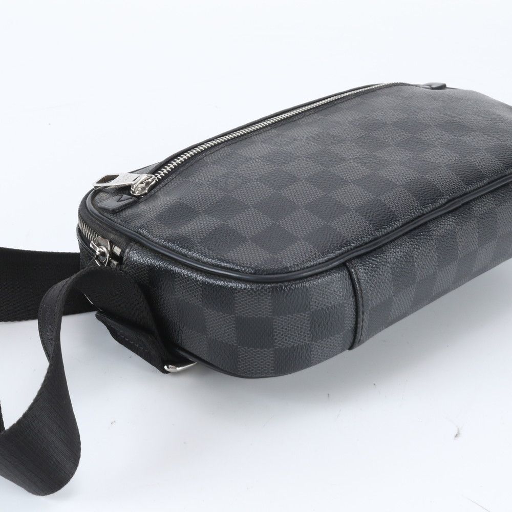 Louis Vuitton Damier Graphite Ambler Leather 2-Way Belt Bag Crossbody Waist — view 6