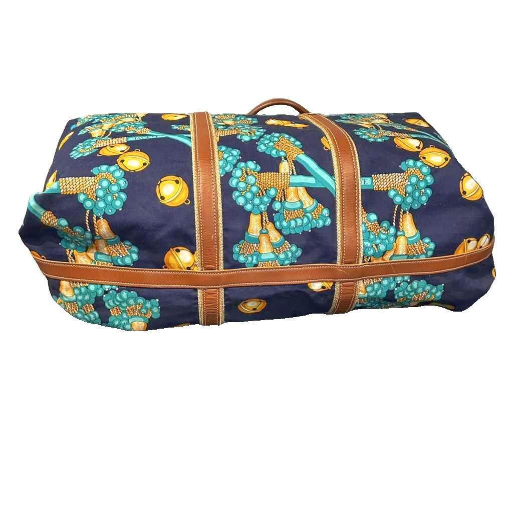 Loewe Coleccion Jerez Collection Line Boston Bag Canvas Logo All Over Pattern — view 4