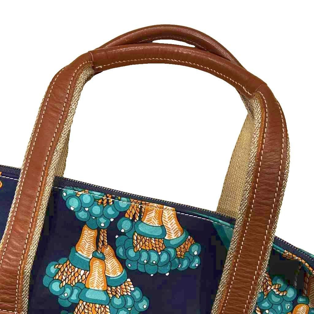 Loewe Coleccion Jerez Collection Line Boston Bag Canvas Logo All Over Pattern — view 5