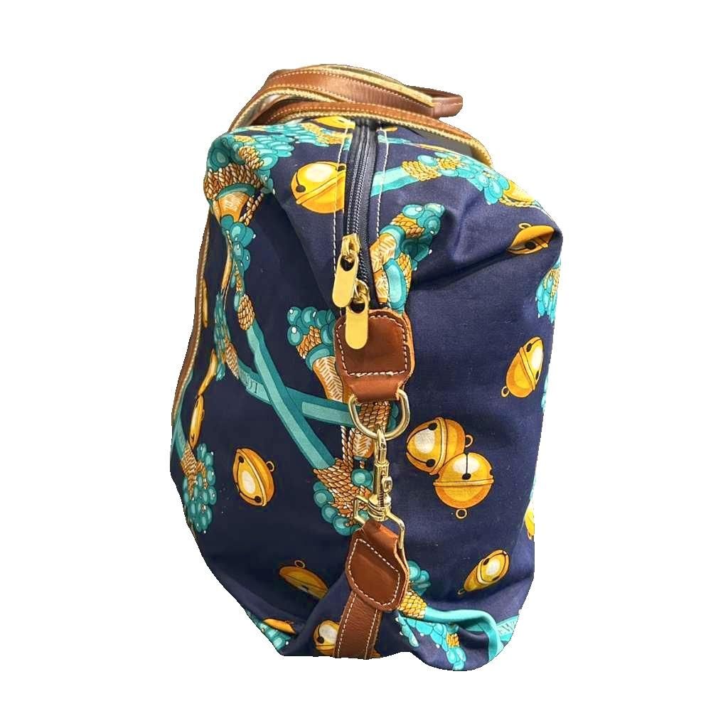 Loewe Coleccion Jerez Collection Line Boston Bag Canvas Logo All Over Pattern — view 3
