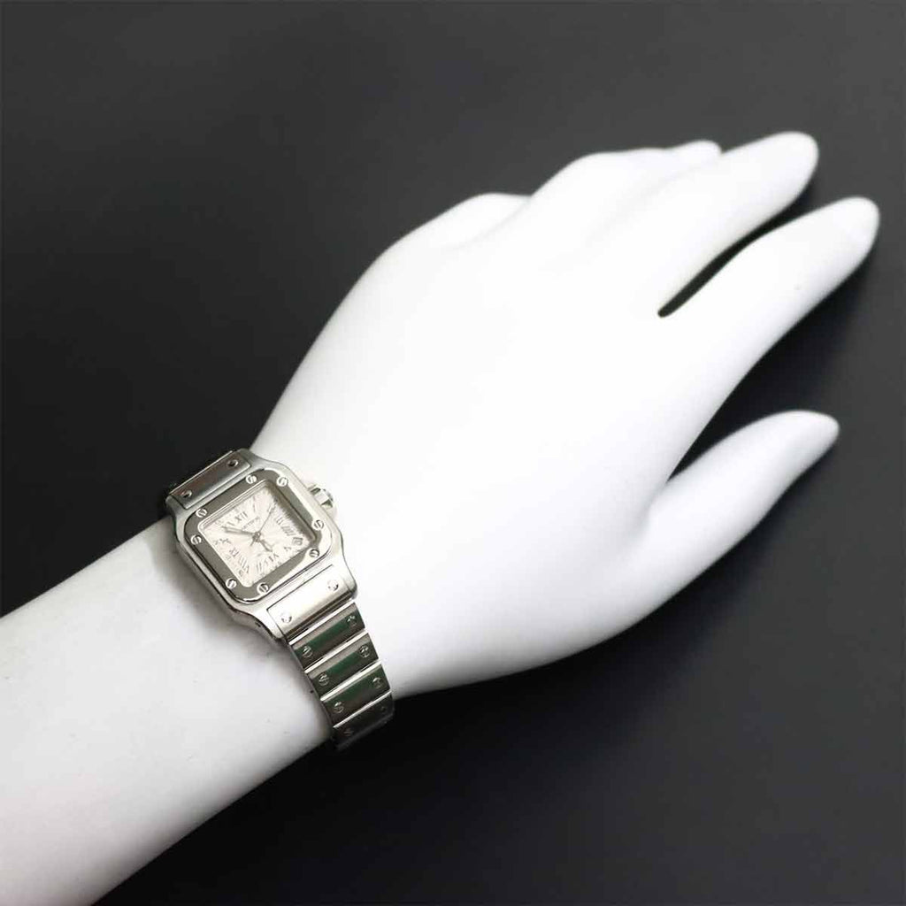 Cartier Santos Galbe SM Watch Date Silver Automatic Winding — view 3