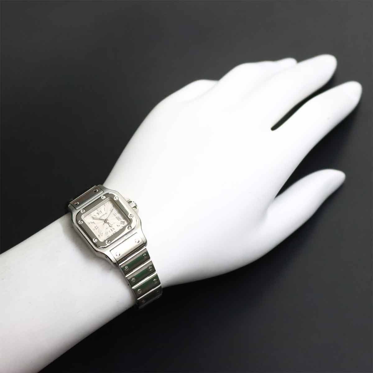 Cartier Santos Galbe SM Watch Date Silver Automatic Winding — view 3