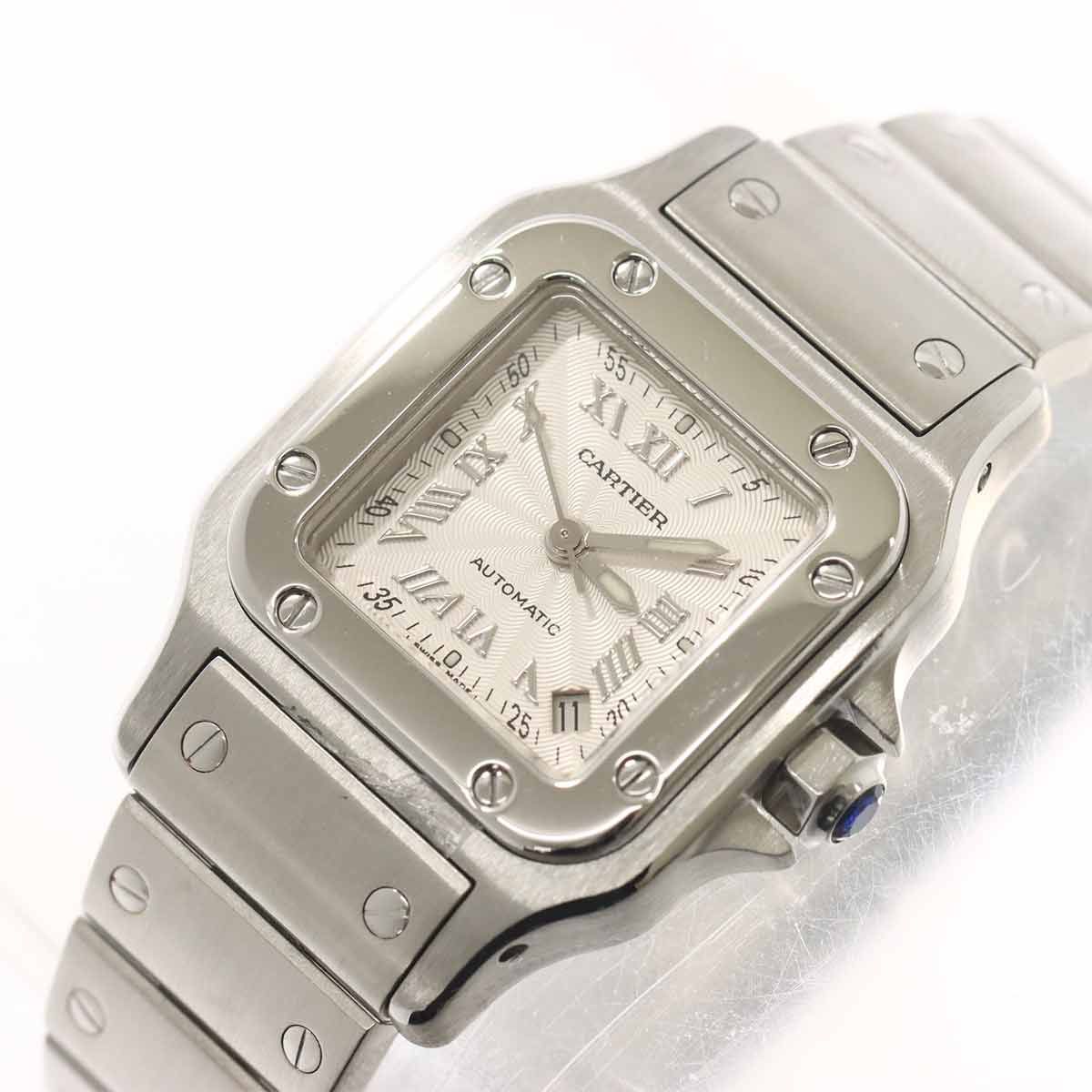 Cartier Santos Galbe SM Watch Date Silver Automatic Winding — view 7