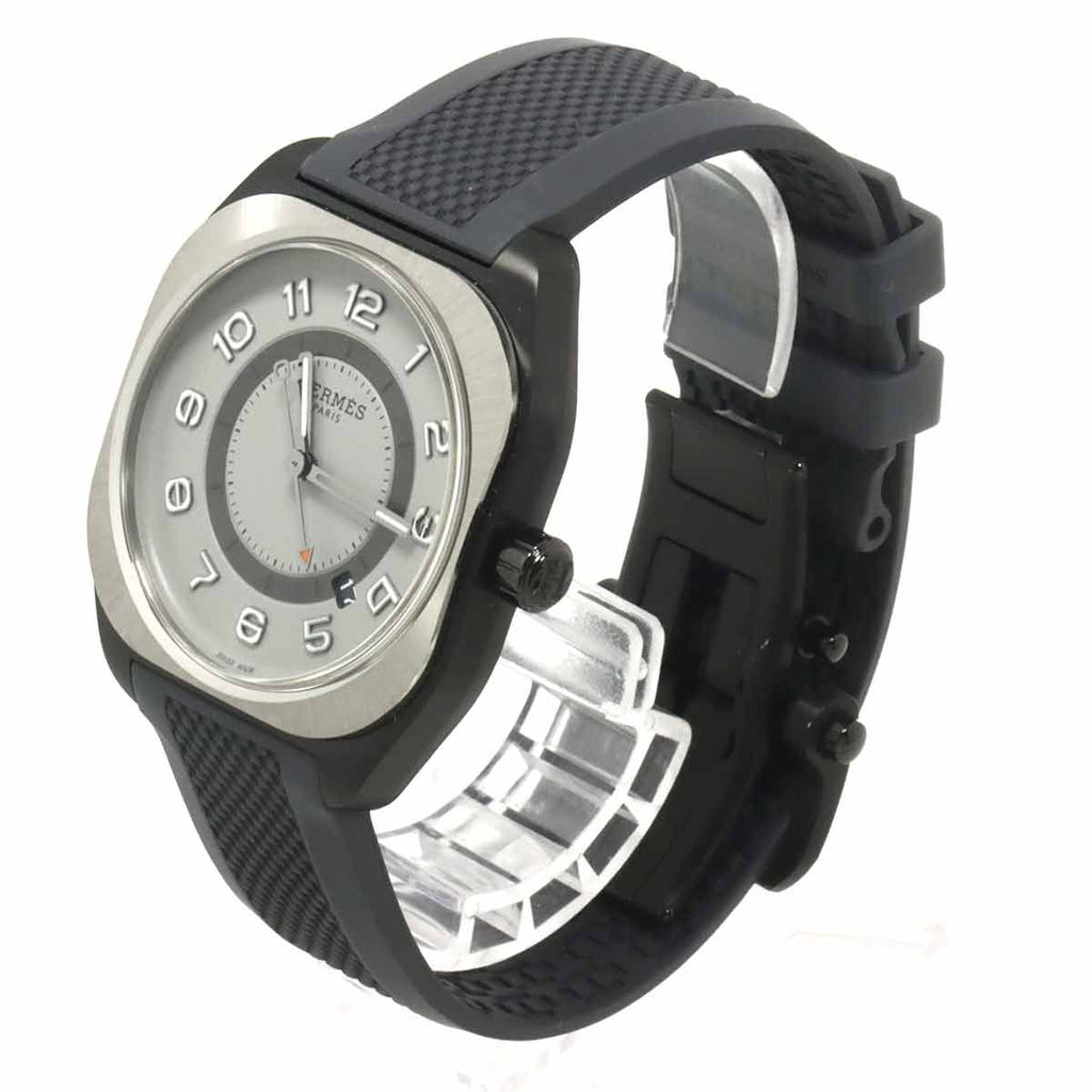 Hermes 08 Extra Large Sp1 Watch Date Gray Titanium Automatic Winding — view 3